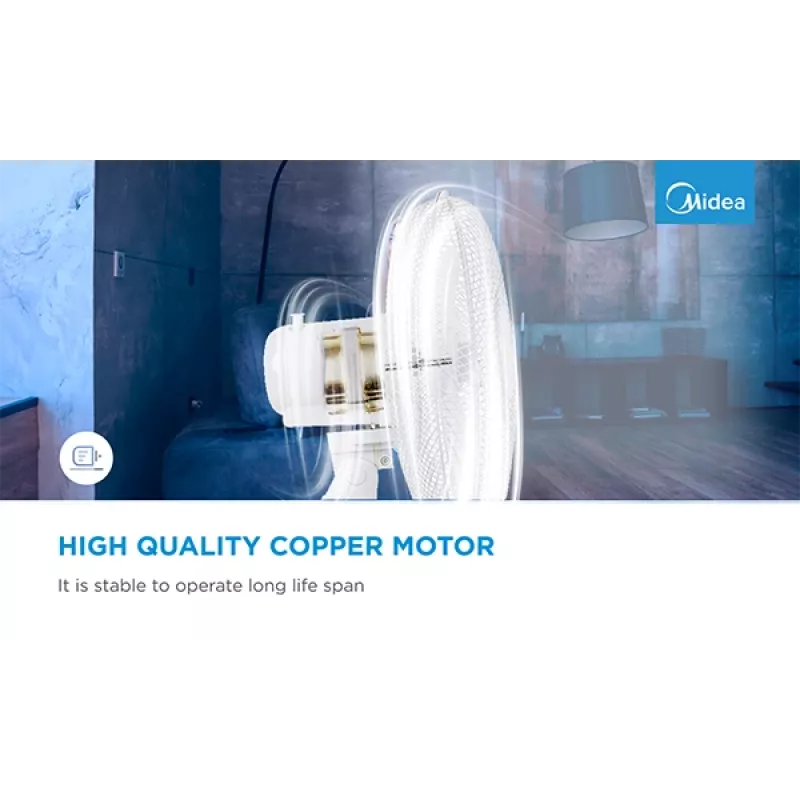 Ventilatore da tavolo Midea FT40-21M — diametro 40 cm, 3 velocità, oscillazione, 25 W, bianco