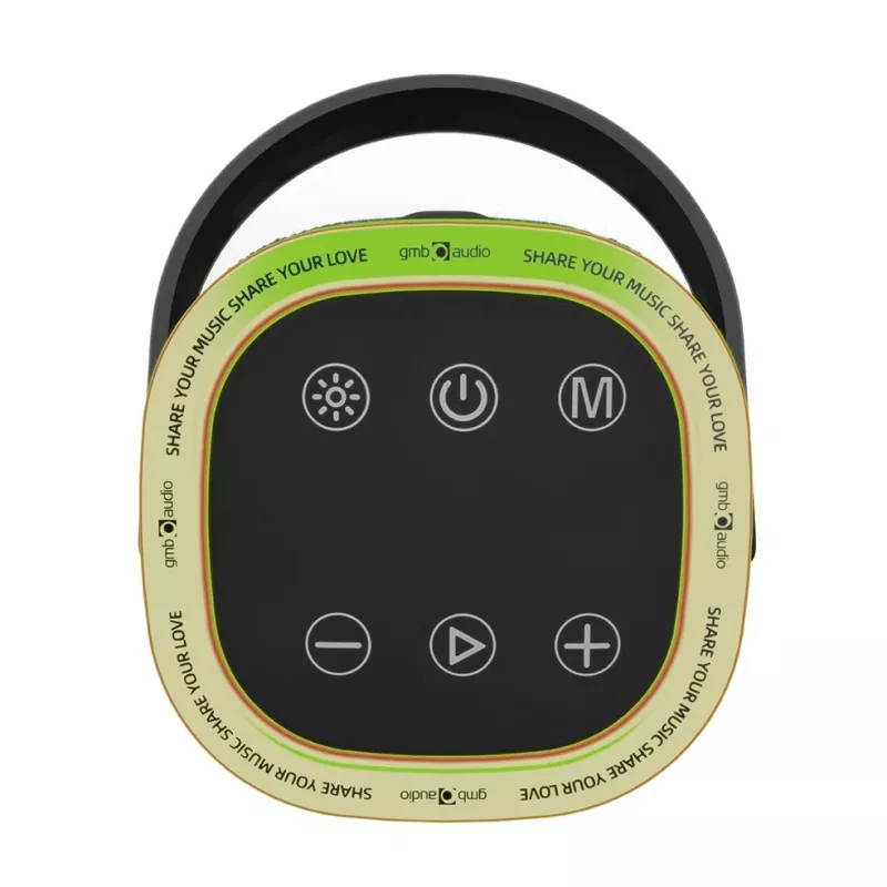 Altoparlante portatile GEMBIRD SPK-BT-LED-06, Bluetooth, LED integrato, batteria ricaricabile