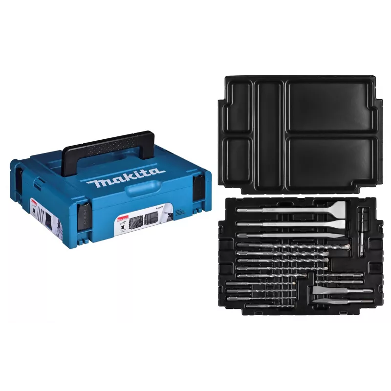 MAKITA SET PUNTE SDS + SCALPELLI 17 pz. IN VALIGETTA MAKPAC