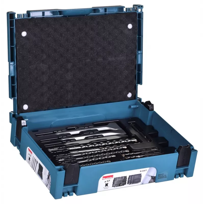 MAKITA SET PUNTE SDS + SCALPELLI 17 pz. IN VALIGETTA MAKPAC