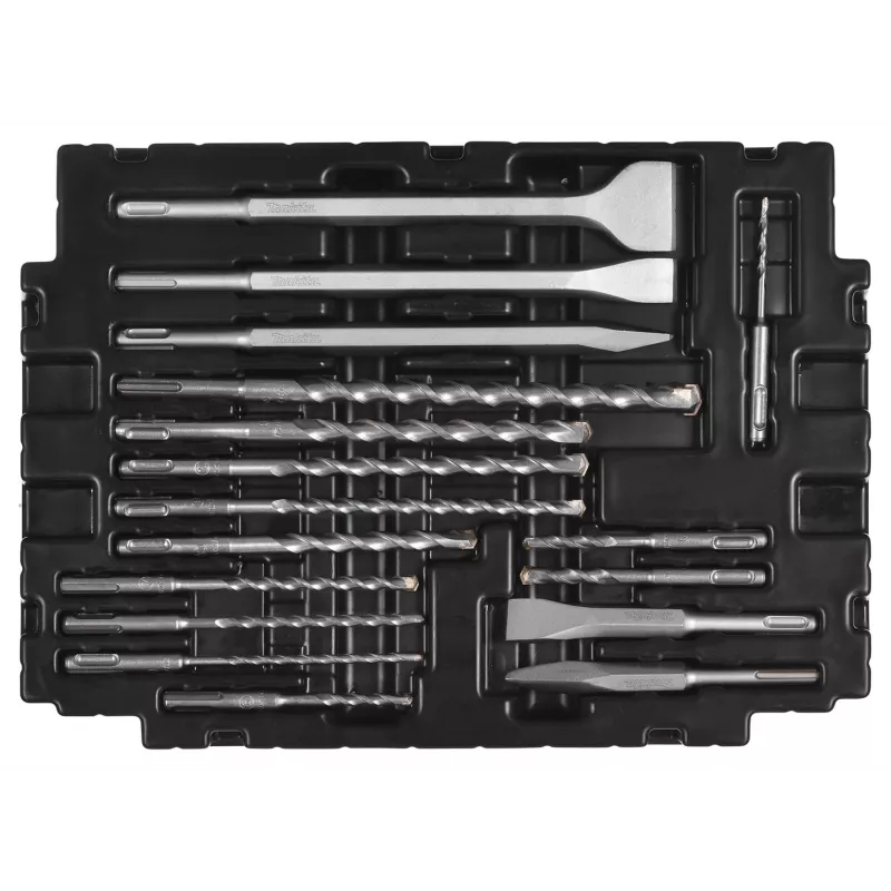 MAKITA SET PUNTE SDS + SCALPELLI 17 pz. IN VALIGETTA MAKPAC