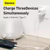 Cavo USB Baseus Superior USB 2.0 1,5 m USB A USB C/Micro USB A/Lightning bianco