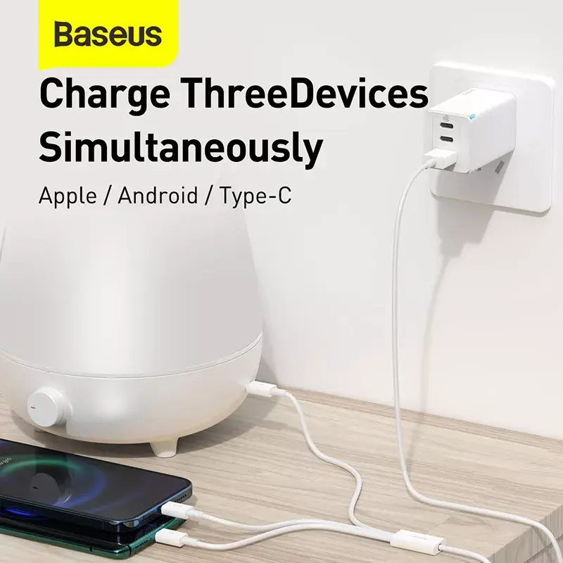 Cavo USB Baseus Superior USB 2.0 1,5 m USB A USB C/Micro USB A/Lightning bianco
