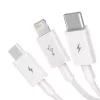 Cavo USB Baseus Superior USB 2.0 1,5 m USB A USB C/Micro USB A/Lightning bianco
