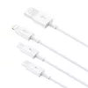 Cavo USB Baseus Superior USB 2.0 1,5 m USB A USB C/Micro USB A/Lightning bianco