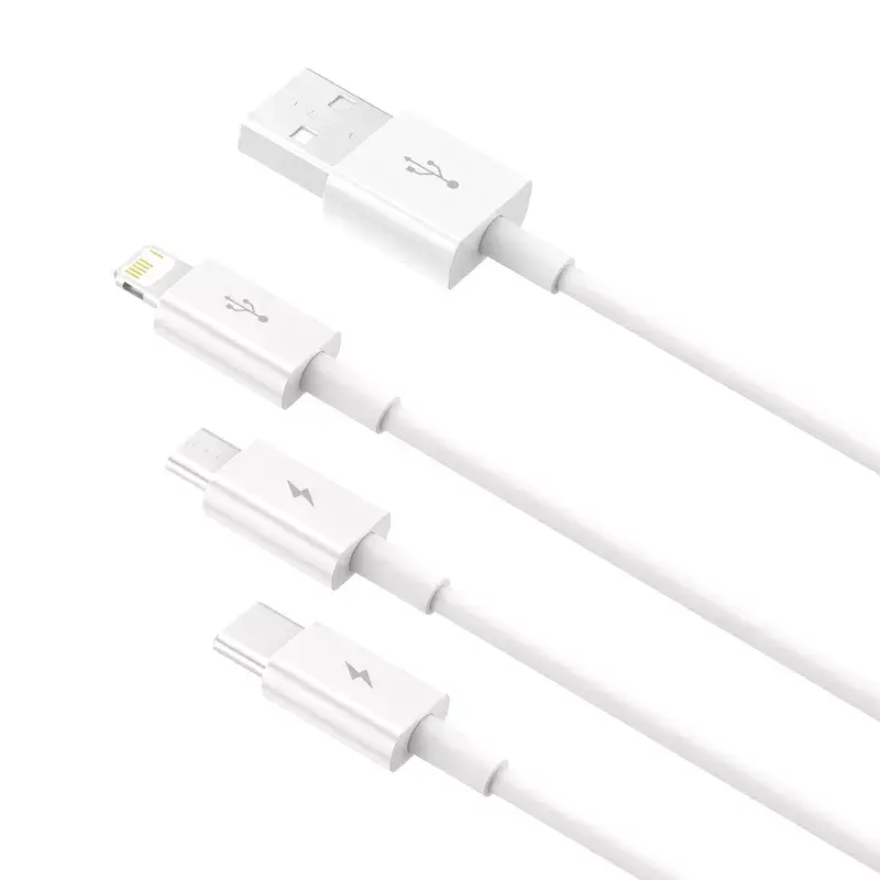 Cavo USB Baseus Superior USB 2.0 1,5 m USB A USB C/Micro USB A/Lightning bianco