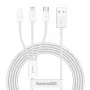 Cavo USB Baseus Superior USB 2.0 1,5 m USB A USB C/Micro USB A/Lightning bianco