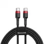 Cavo USB Baseus Cafule 2m USB-C nero rosso