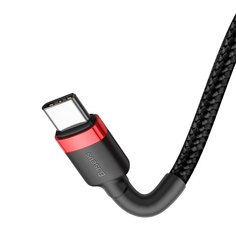 Cavo USB Baseus Cafule 2m USB-C nero rosso