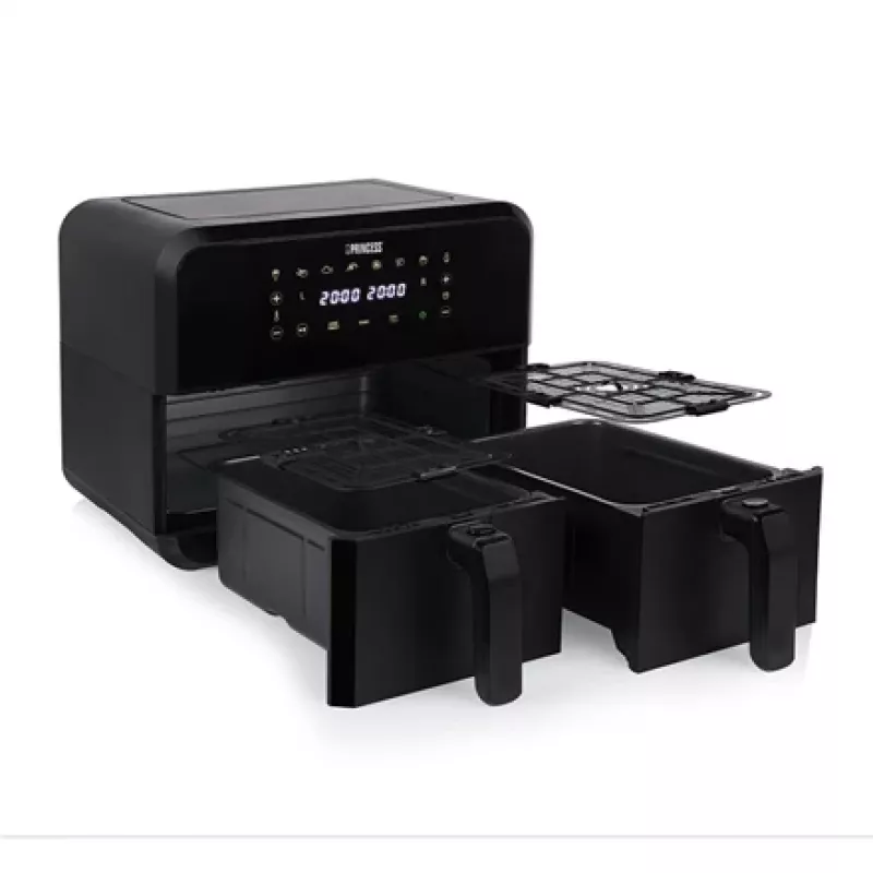 Friggitrice ad aria Princess 1.182068.01.001 friggitrice ad aria calda a doppia camera 8 L 2400 W 220 °C touch LED (nero)