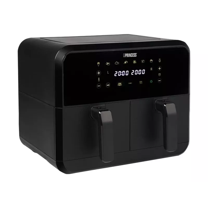 Friggitrice ad aria Princess 1.182068.01.001 friggitrice ad aria calda a doppia camera 8 L 2400 W 220 °C touch LED (nero)