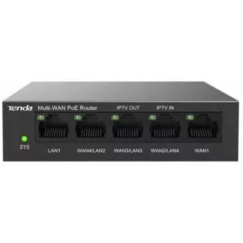Router cablato Tenda G0-5G-PoE Gigabit Ethernet nero IPSec VPN