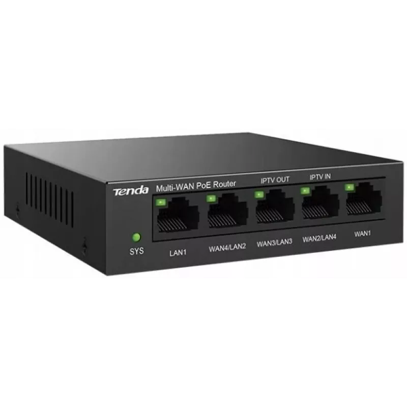 Router cablato Tenda G0-5G-PoE Gigabit Ethernet nero IPSec VPN