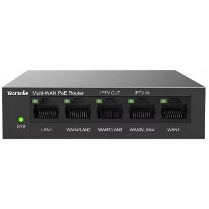 Router cablato Tenda G0-5G-PoE Gigabit Ethernet nero IPSec VPN