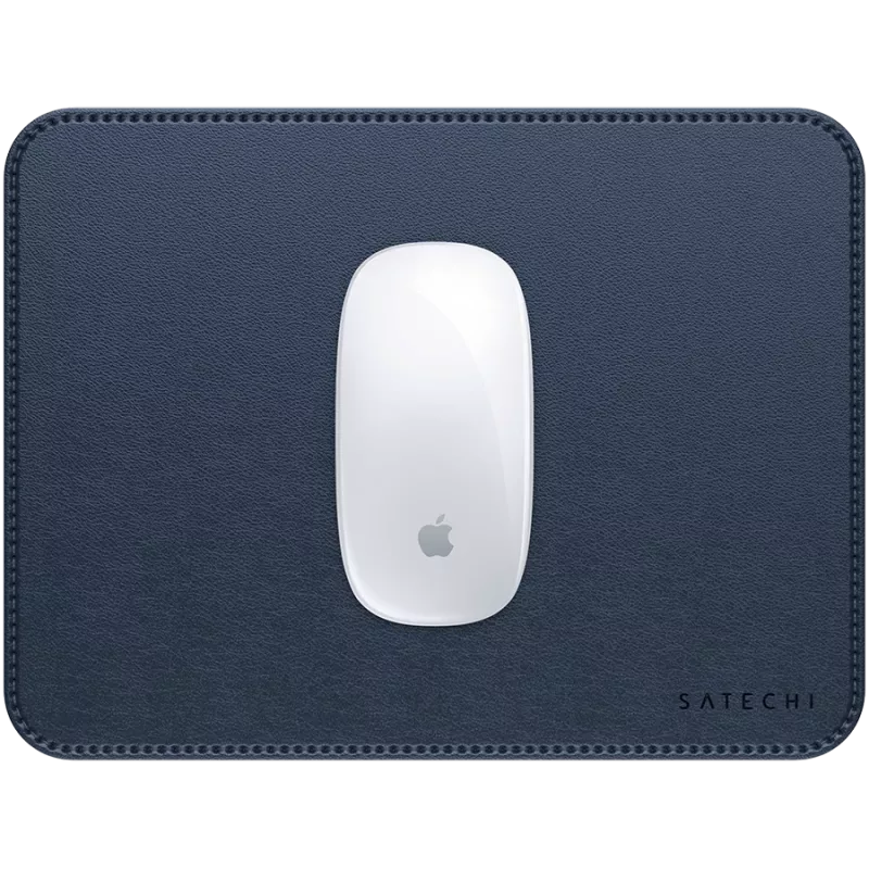 Satechi Premium Mouse Pad – tappetino mouse in pelle vegana (blu)