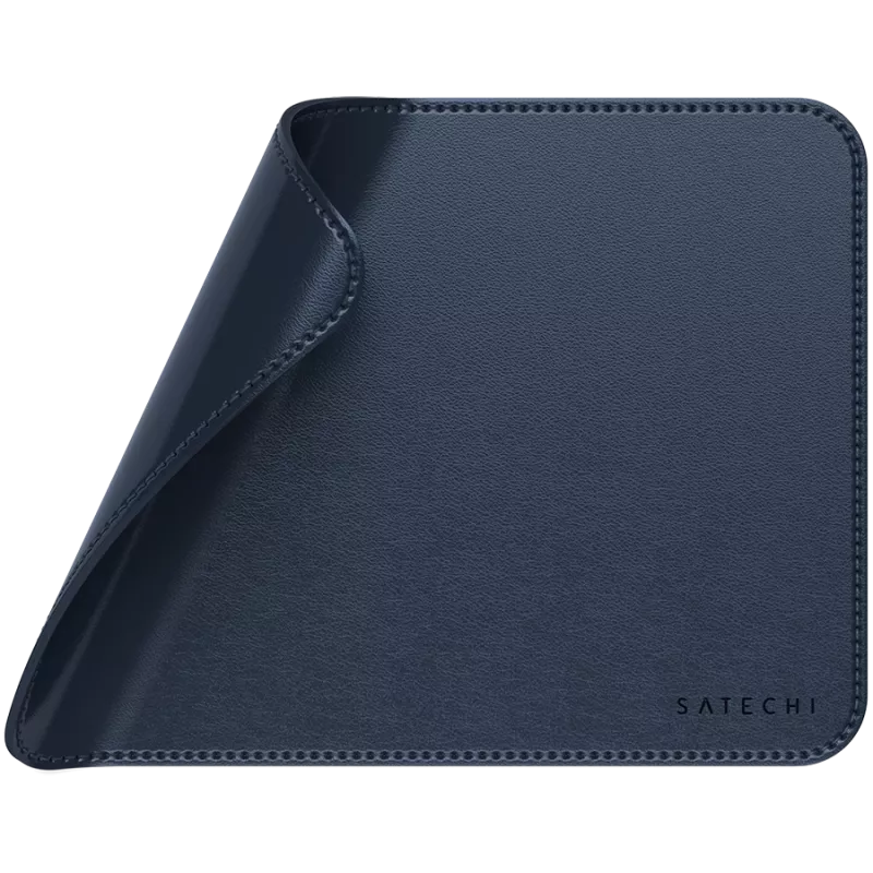 Satechi Premium Mouse Pad – tappetino mouse in pelle vegana (blu)