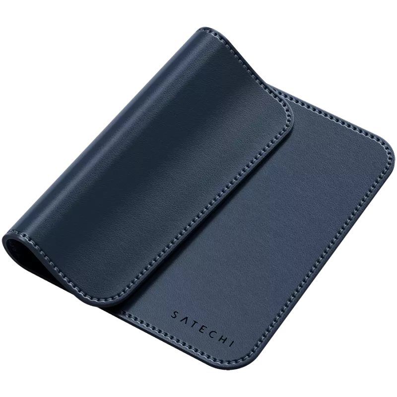 Satechi Premium Mouse Pad – tappetino mouse in pelle vegana (blu)