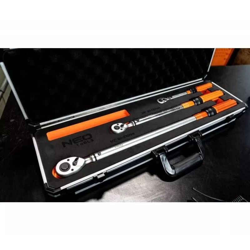 Set chiavi dinamometriche bidirezionali Neo Tools 1/4, 3/8, 1/2, 3 pezzi