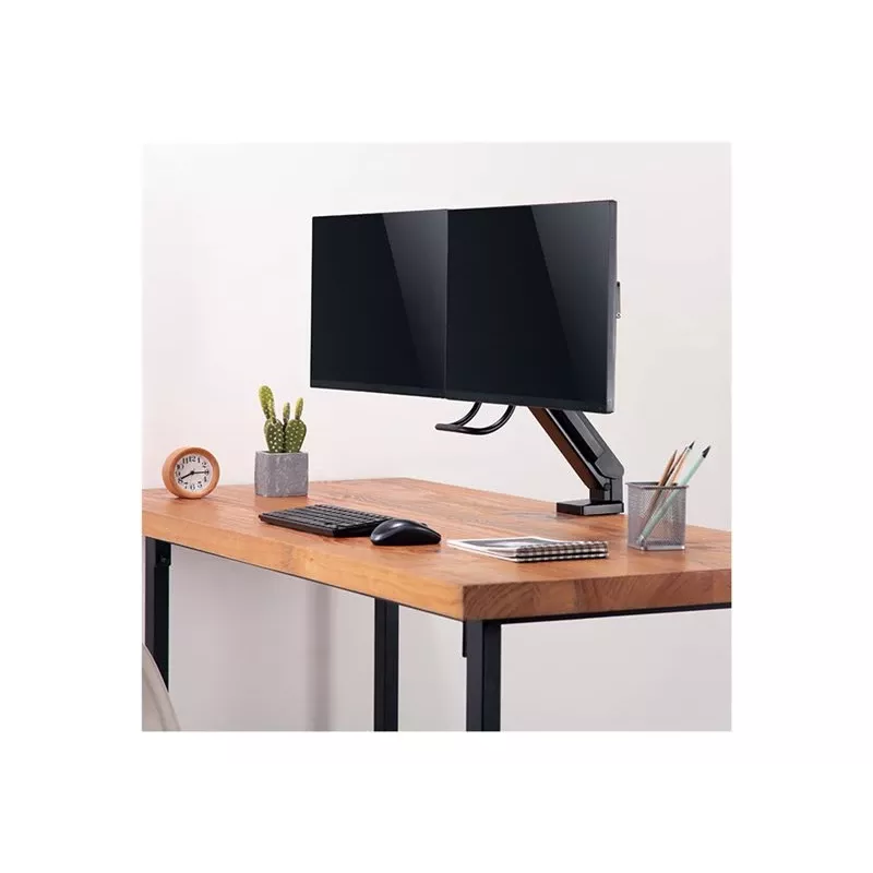 Supporto doppio monitor LOGILINK BP0102 17-27 pollici in acciaio salvaspazio