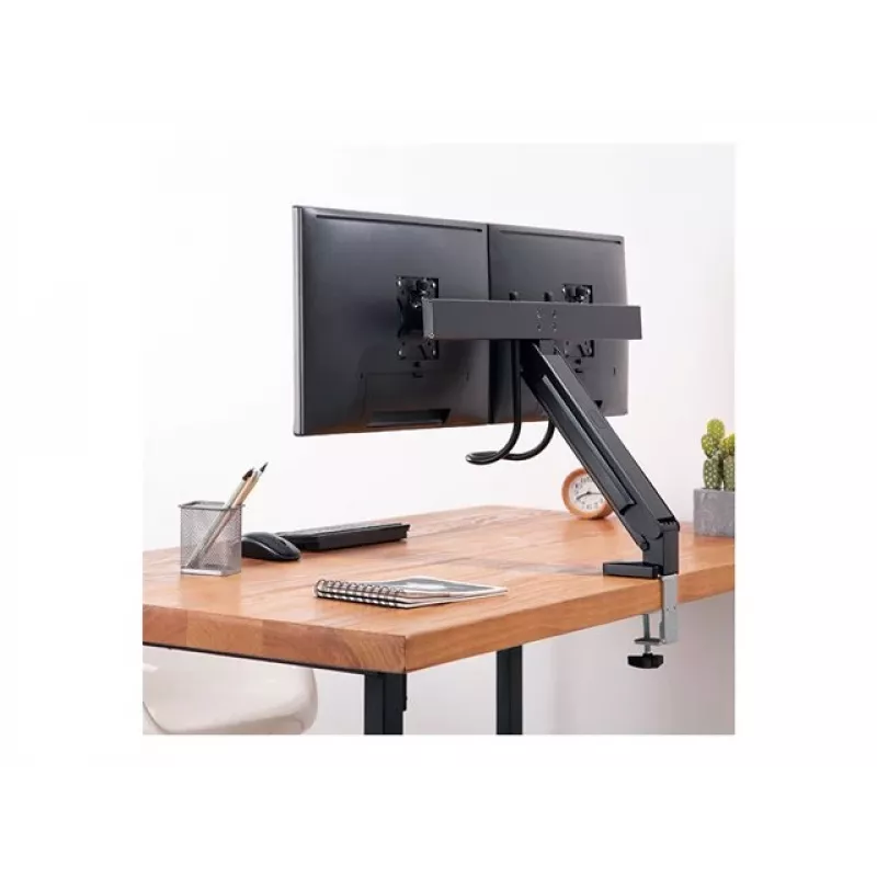 Supporto doppio monitor LOGILINK BP0102 17-27 pollici in acciaio salvaspazio
