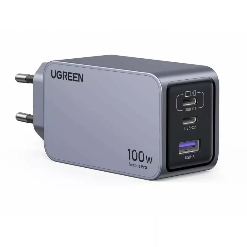 Caricabatterie da interno UGREEN Nexode Pro 3 porte GaN PD ricarica rapida 2 USB Type-C