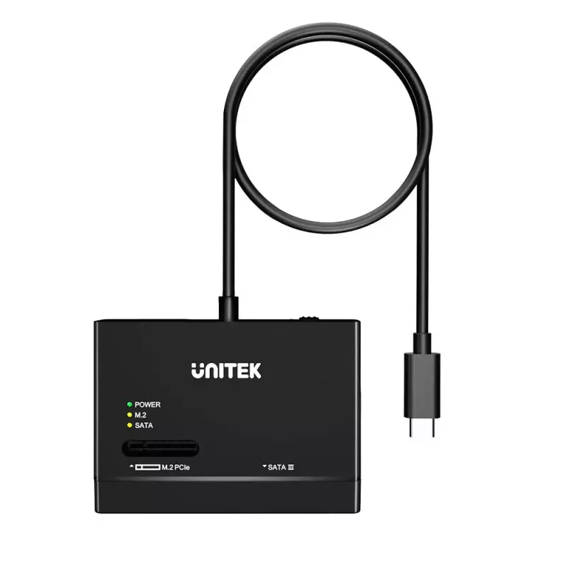 Case SSD UNITEK S1232A01-EU Nero M.2/2,5 pollici/3,5 pollici 10 Gbit/s