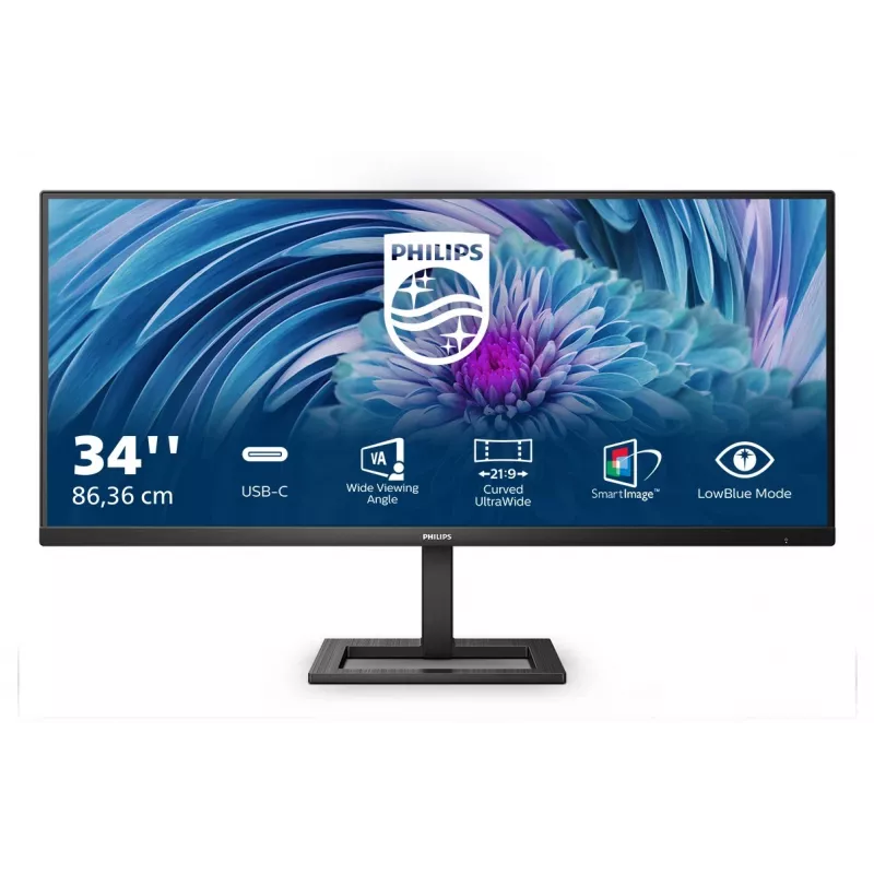 Philips E Line 346E2LAE/00 display LED 86,4 cm (34) 3440 x 1440 pixel Wide Quad HD LCD nero