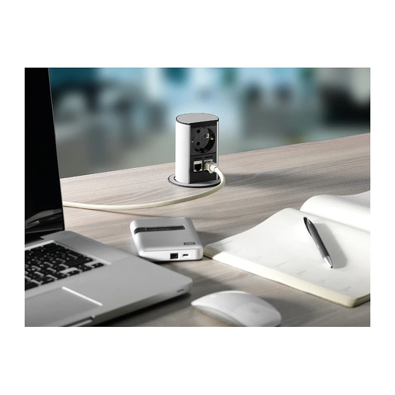 Elevator 1xSchutzkontakt 1xCAT6 1xUSB3.0 - accessorio alimentazione