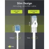 Cavo patch Goobay CAT 6A ultra flessibile slim U/UTP bianco - connettore extra corto (74286)
