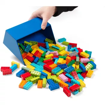 Set paletta LEGO 2 pezzi, scatola contenitore rosso/blu