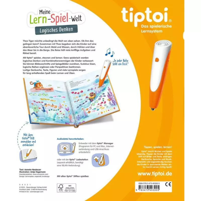 tiptoi Il mio mondo di apprendimento e gioco: pensiero logico, libro didattico