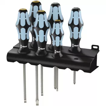 Set di cacciaviti Wera 3334/3355/6. Acciaio inossidabile + supporto