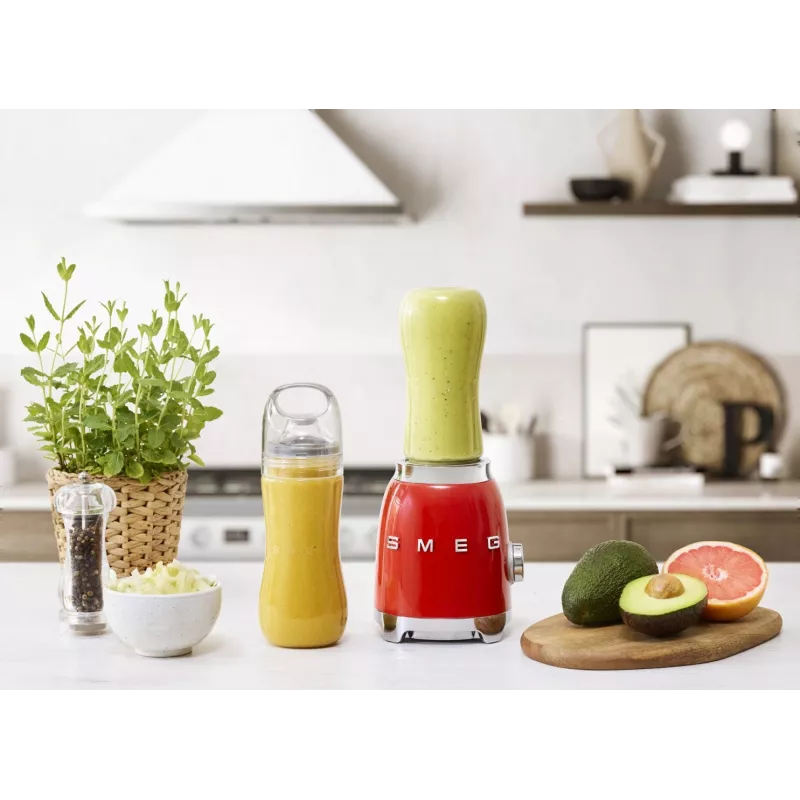 Frullatore Smeg PBF01RDEU, acciaio inox, rosso