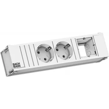 Ciabatta Bachmann CONI 2xCEE7/3 912.701 — ciabatta da tavolo con 2 prese CEE7/3