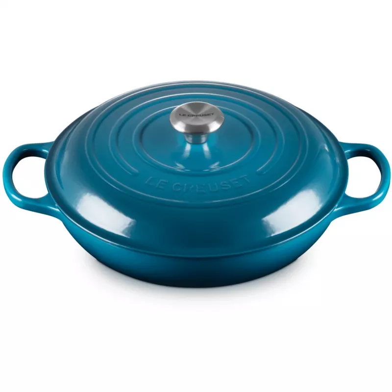 Le Creuset Signature padella bassa rotonda per brasare 30 cm Deep Teal (21180306422430)