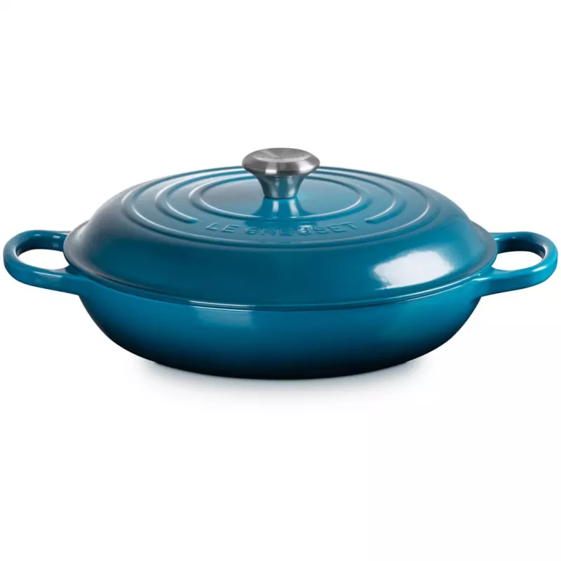 Le Creuset Signature padella bassa rotonda per brasare 30 cm Deep Teal (21180306422430)
