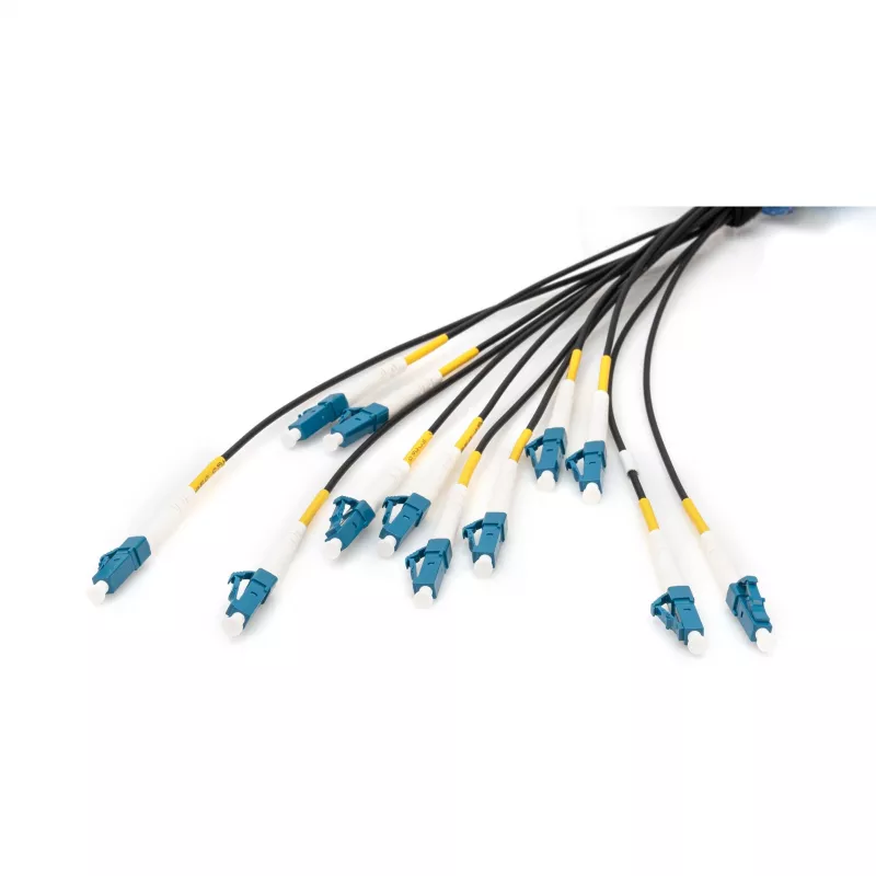 Digitus cavo breakout universale in fibra ottica preassemblato Singlemode OS2 12 fibre LC/UPC - LC/UPC 150m