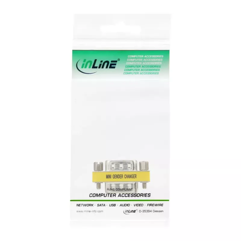 InLine adattatore DB15 HD VGA S-VGA connettore maschio connettore maschio