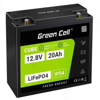 Batteria UPS Green Cell GC-LFPGC12V20AH litio ferro fosfato 12,8 V 20 Ah, 256 Wh, 185 x 80 x 170 mm, 3 kg