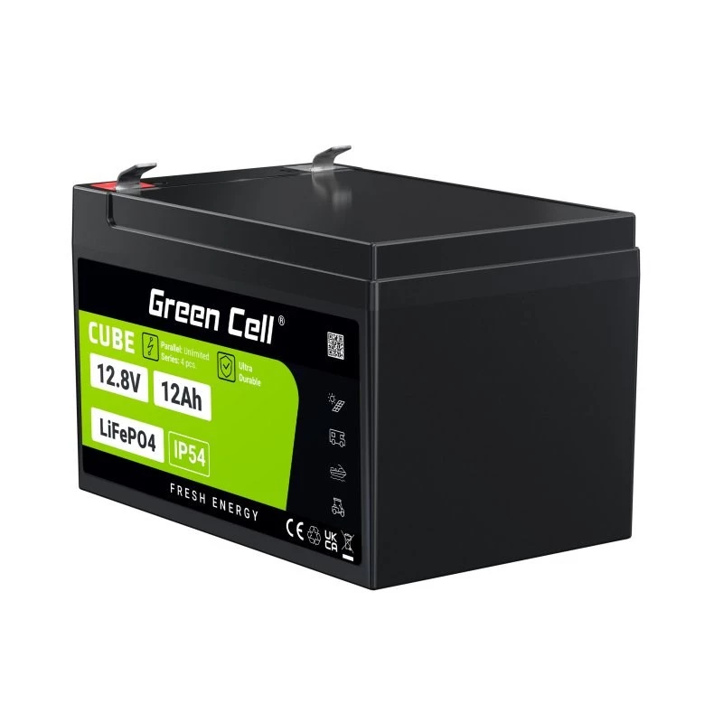Batteria USV Green Cell LFPGC12V12AH LiFePO4 12,8V 12Ah (153,6Wh) nero