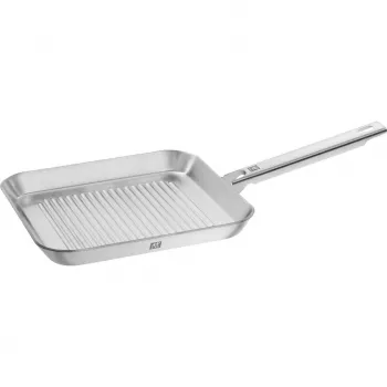 Zwilling Plus padella grill, 24 x 24 cm, acciaio inossidabile
