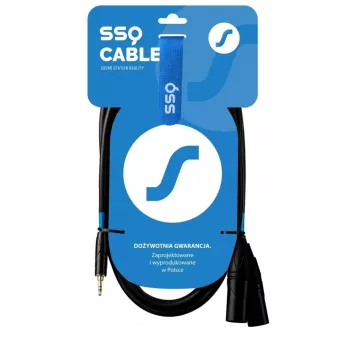 SSQ cavo jack stereo 3,5 mm a 2x XLR maschio MIXLR3 — cavo audio 3 m
