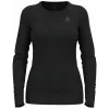 Odlo BL TOP girocollo l/s MERINO 200 maglietta donna, taglia S, nero