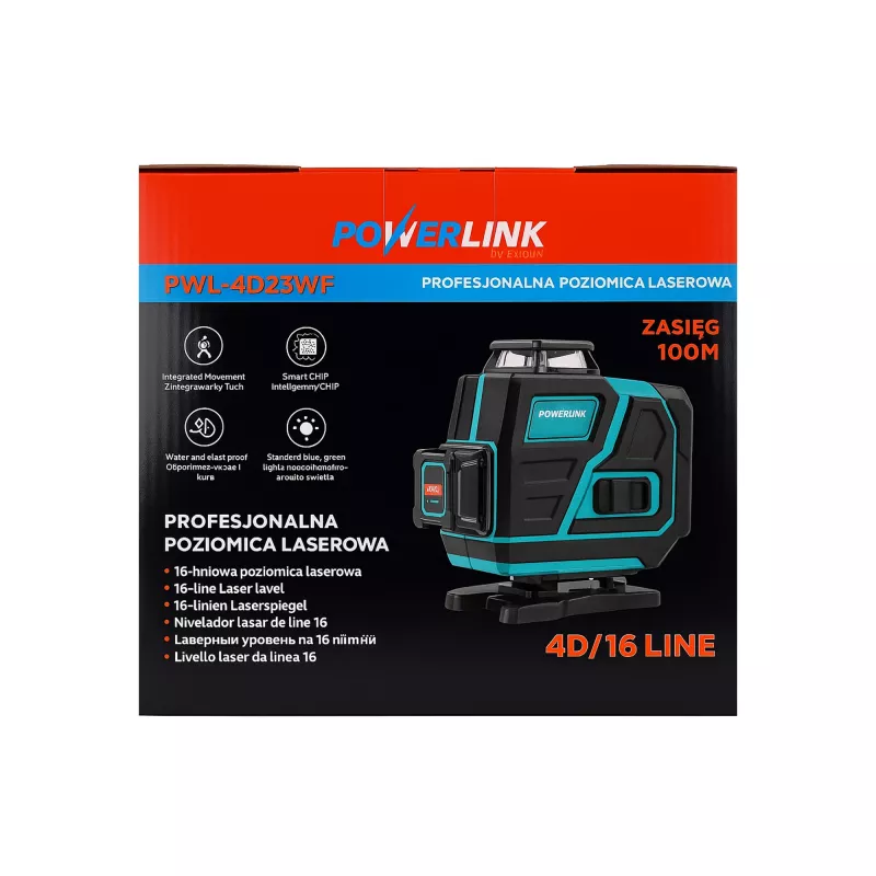 Extralink POWERLINK Livella Laser POZIOMICA 4D/16LINE 100M PWL-4D16