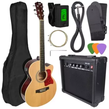 V-TONE EAG SET NT - Set (chitarra elettroacustica 4/4, naturale + amplificatore)