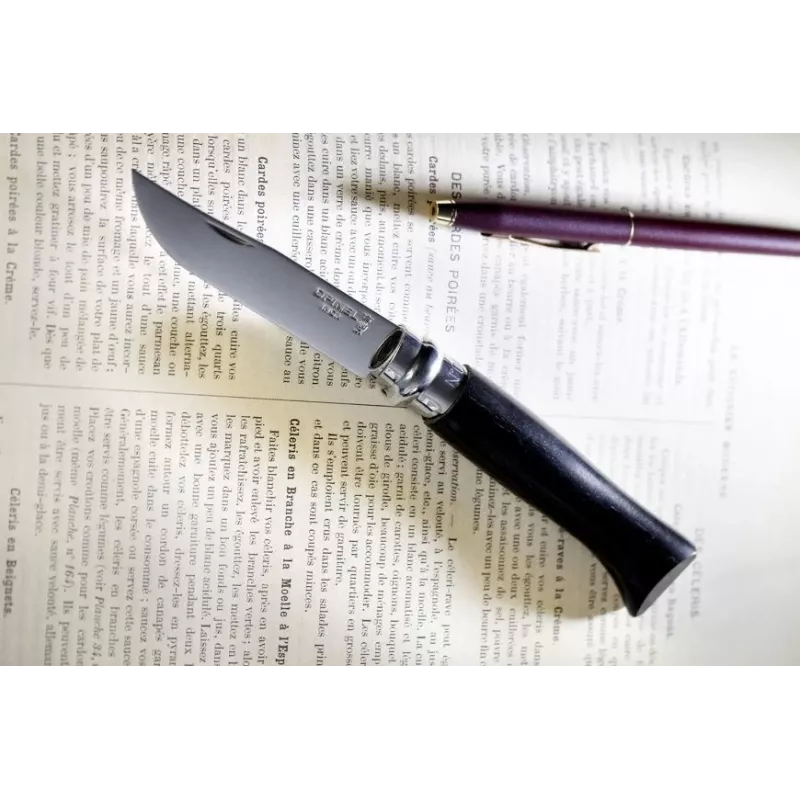 Coltello pieghevole Opinel N°08 Collector nero lunghezza lama 8,5 cm