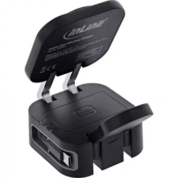 Caricatore wireless da interno InLine 33392T per cuffie, headset, smartphone e smartwatch – alimentazione USB 9/12 V, nero