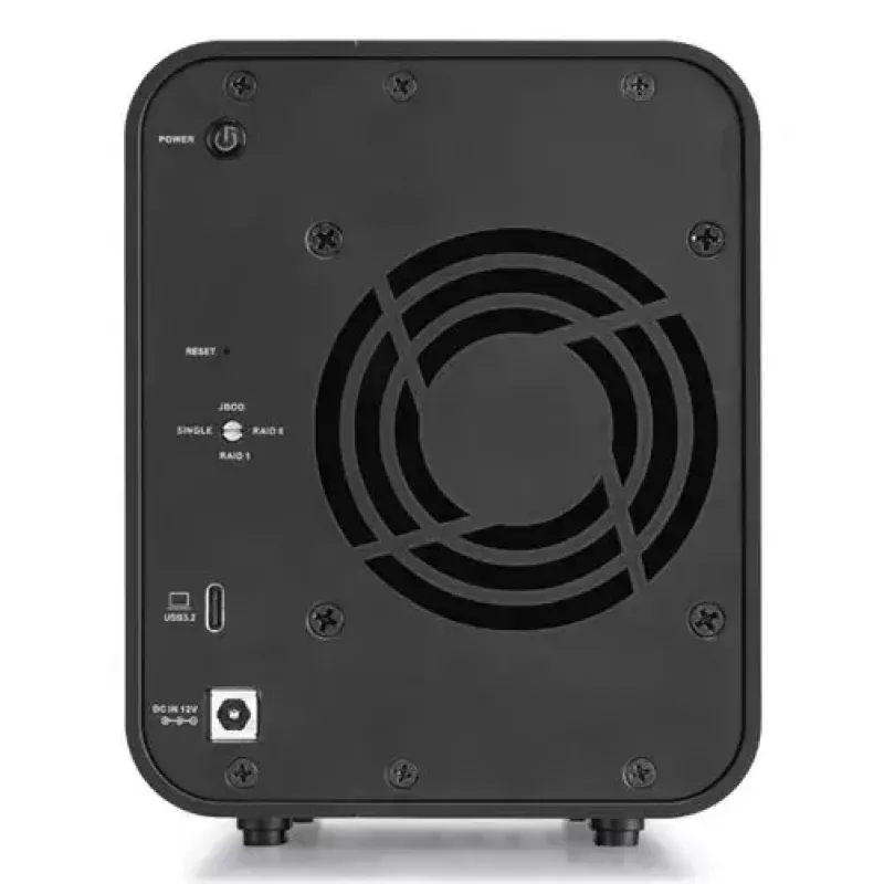 TerraMaster D5 HYBRID array di dischi desktop nero 5 unità HDD SSD