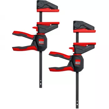 Morsetto a una mano con impugnatura girevole S, EZ360S-11SET (nero/rosso, 2 pezzi, 110 / 40)