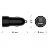 Caricabatterie da auto d bramante re-charge — USB-C 30W + USB-A 18W, 12–24V, nero